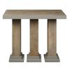 35 Inch Handcrafted Console Table; Solid Mango Wood with Pillar Style Legs in Rustic Brown Finish; DunaWest - Default