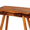 18 Inch Rectangular Mango Wood Accent Side Table with Live Edge Log Top; Warm Brown; DunaWest - Default