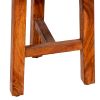 18 Inch Hexagon Acacia Wood Side Table with Live Edge Top; Warm Brown; DunaWest - Default