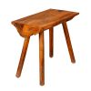 18 Inch Rectangular Mango Wood Accent Side Table with Live Edge Log Top; Warm Brown; DunaWest - Default