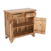 39 Inch Artisanal Farmhouse Style 2 Drawer Mango Wood Cabinet Console with 2 Door Storage; Brown; DunaWest - Default