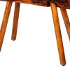 18 Inch Rectangular Mango Wood Accent Side Table with Live Edge Log Top; Warm Brown; DunaWest - Default