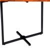 Geo Collection 21 Inch Triangular Acacia Wood Accent End Table with 2 Tier Tabletops; Brown; Black; DunaWest - Default