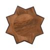 22 Inch French Design Handcrafted Mango Wood Side Table with Star Shape; Brown; DunaWest - Default