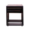 Rectangular Reclaimed Wood Nesting Side Table with Metal Base; Set of 3; Brown; Black; DunaWest - Default