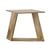 End Table with Square Top and Illusion Wooden Frame; Oak Brown; DunaWest - Default