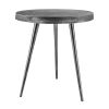 23 Inch Round Modern Minimalist Metal Side Table with Tripod Base; Charcoal Black; DunaWest - Default