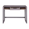 44 Inch Minimalist Single Drawer; Mago Wood; Entryway Console Table Desk; Textured Groove Lines; Gray; DunaWest - Default