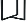 Industrial End Table with Wooden Rectangular Top and Metal Frame; Brown and Black; DunaWest - Default