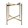 20 Inch High Round Side End Table with 2 Tier Iron Frame; Matte Gold; DunaWest - Default