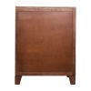 35 Inch 3 Drawer Wooden 15 Bottle Wine Accent Cabinet with 1 Door Storage; Brown; DunaWest - Default