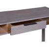 44 Inch Minimalist Single Drawer; Mago Wood; Entryway Console Table Desk; Textured Groove Lines; Gray; DunaWest - Default