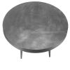 23 Inch Round Modern Minimalist Metal Side Table with Tripod Base; Charcoal Black; DunaWest - Default